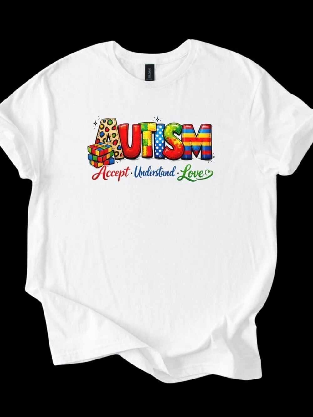 AUTISM Accept Unerstand Love New Softstyle Shirt - Various Sizes